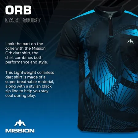 Mission Košile Orb - Black & Blue - S