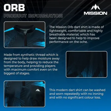 Mission Košile Orb - Black & Blue - S