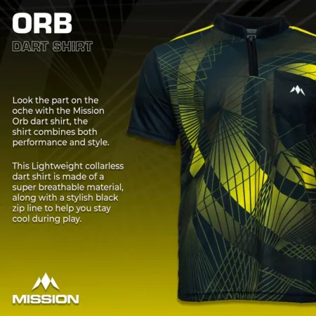Mission Košile Orb - Black & Yellow - S