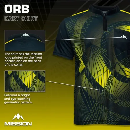 Mission Košile Orb - Black & Yellow - S