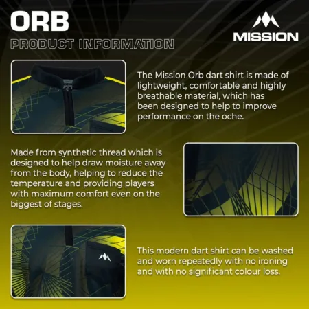 Mission Košile Orb - Black & Yellow - S