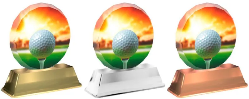 Akrylátová trofej ACE2003M10 | Golf Barva: bronz