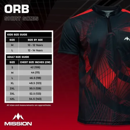 Mission Košile Orb - Black & Red - S