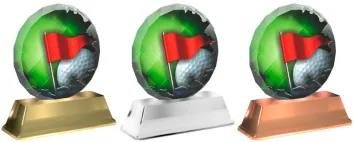Akrylátová trofej ACE2003M12 | Golf Barva: zlato