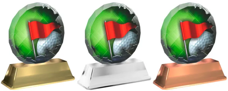 Akrylátová trofej ACE2003M12 | Golf Barva: zlato