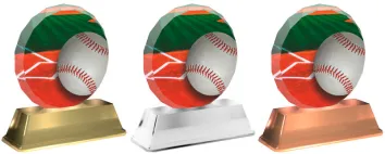 Akrylátová trofej ACE2003M18 | Baseball Barva: stříbro