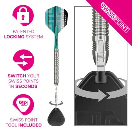 Target - darts Šipky Steel Hydro 03 - Swiss Point - 22g