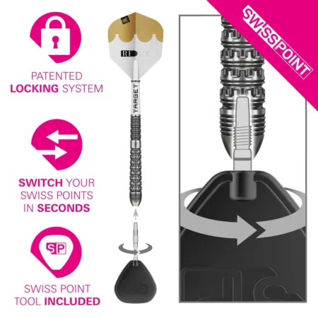 Target - darts Šipky Steel Redux 03 - Swiss Point - 22g