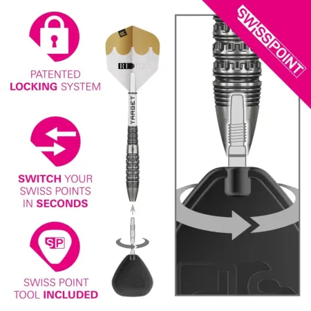 Target - darts Šipky Steel Redux 02 - Swiss Point - 22g