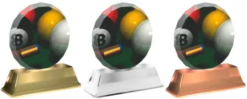 Akrylátová trofej ACE2003M29 | Billiard Barva: zlato