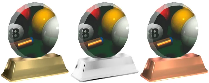 Akrylátová trofej ACE2003M29 | Billiard Barva: zlato