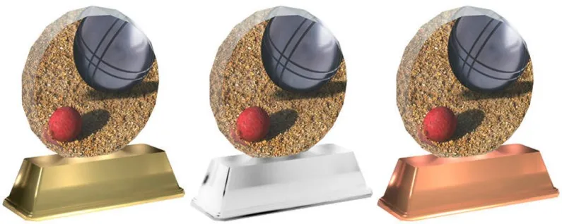 Akrylátová trofej ACE2003M30 | Petanque Barva: stříbro