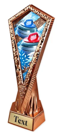 Sportovní trofej AY1M36 | Curling Výška 27cm, barva: bronz