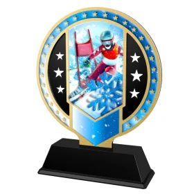 Kovová trofej SAM03M32 | Sjezdové lyžování Výška cm: 13, Barva: bronz