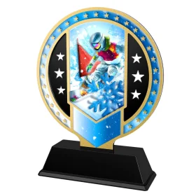 Kovová trofej SAM03M33 | Snowboard Výška cm: 13, Barva: bronz