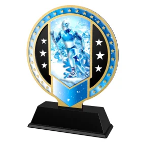 Kovová trofej SAM03M34 | Běžky Výška cm: 13, Barva: bronz