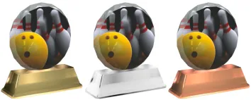 Akrylátová trofej ACE2003M27 | Bowling Barva: stříbro