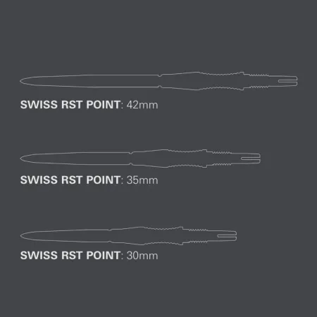 Target - darts Kovové hroty - Swiss Points - Signature RST - Black - 30 mm