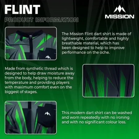 Mission Košile Flint - Black & Green - S