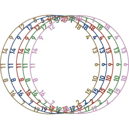 Bull's NL Colorfull Matt Number Ring Set - Sada barevných náhradních kruhů s čísly pro sisalové terče