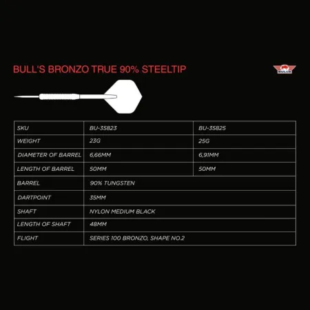 Bull's NL Šipky Steel Bronzo - True - 23g