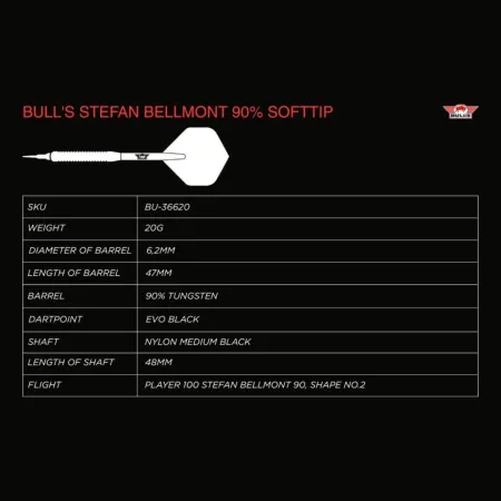 Bull's NL Šipky Stefan Bellmont - 90% - 20g