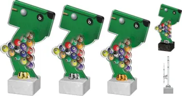 Akrylátová trofej ACTD0030M2 | Billiard Výška cm: 25, Barva: bronz, Podstavec: bílý
