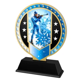 Kovová trofej SAM03M43 | Biatlon Výška cm: 13, Barva: bronz