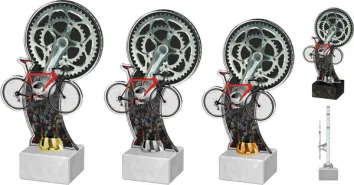 Akrylátová trofej ACTD0033M1 | Cyklistika Výška cm: 28, Barva: zlato, Podstavec: bílý