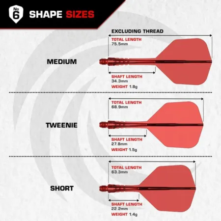 Mission Letky Force 90 Vortex - Standard No6 - Short - Red F4573