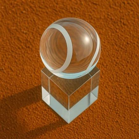 Skleněná trofej CRS202410 | Tenis Výška cm: 15