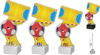 Akrylátová trofej ACTD0037M1 | Házená Výška cm: 23,5, Barva: zlato, Podstavec: bílý