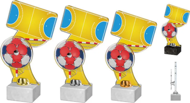 Akrylátová trofej ACTD0037M1 | Házená Výška cm: 23,5, Barva: bronz, Podstavec: černý