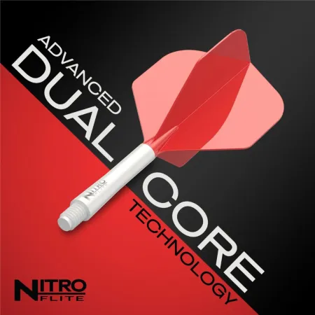 Red Dragon Letky Nitro Flite - No2 - white & red - short