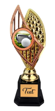 Designová trofej AV1M06 | Golf Výška: 31cm, Barva: bronz