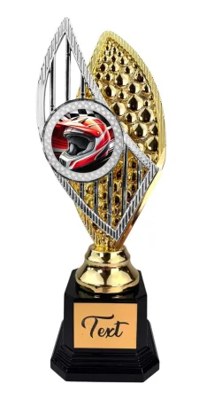 Designová trofej AV1M08 | Motorsport Výška: 31cm, Barva: zlato