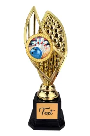 Designová trofej AV1M09 | Bowling Výška: 31cm, Barva: bronz