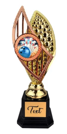 Designová trofej AV1M09 | Bowling Výška: 31cm, Barva: stříbro