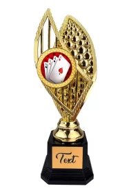 Designová trofej AV1M10 | Karetní hry Výška: 31cm, Barva: bronz