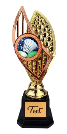 Designová trofej AV1M11 | Badminton Výška: 31cm, Barva: bronz