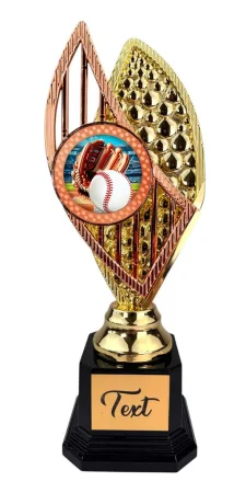 Designová trofej AV1M17 | Baseball Výška: 31cm, Barva: zlato