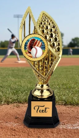 Designová trofej AV1M17 | Baseball Výška: 31cm, Barva: zlato
