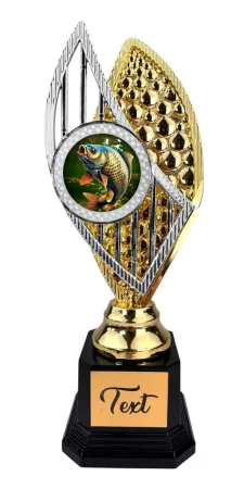 Designová trofej AV1M25 | Rybaření Výška: 31cm, Barva: zlato
