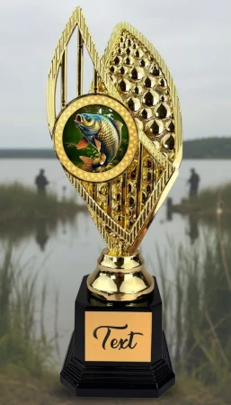 Designová trofej AV1M25 | Rybaření Výška: 31cm, Barva: zlato