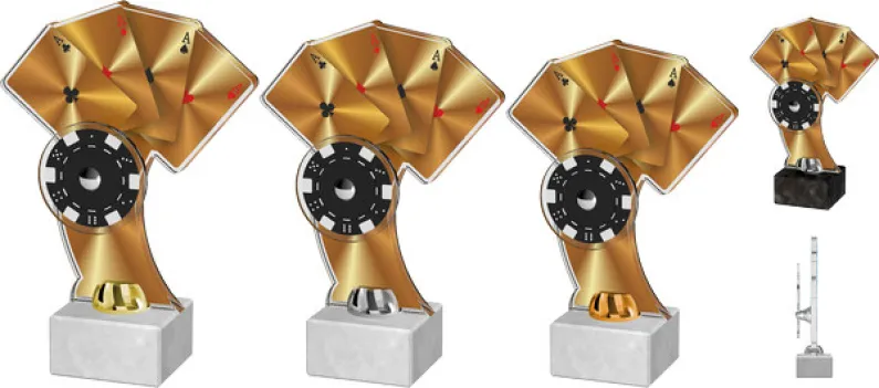 Akrylátová trofej ACTD0039M2 Výška cm: 23,5, Barva: stříbro, Podstavec: černý