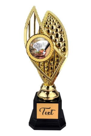 Designová trofej AV1M38 | Kuchyně Výška: 31cm, Barva: zlato