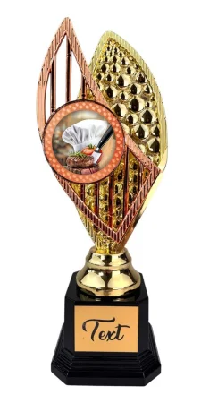 Designová trofej AV1M38 | Kuchyně Výška: 31cm, Barva: zlato