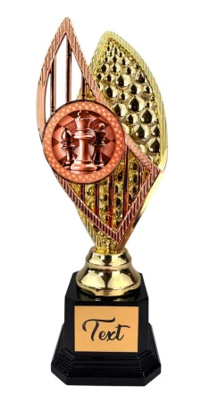 Designová trofej AVR1M07 | Šachy Výška: 31cm, Barva: bronz