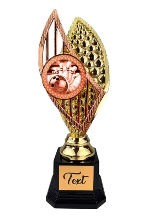 Designová trofej AVR1M09 | Bowling Výška: 31cm, Barva: stříbro