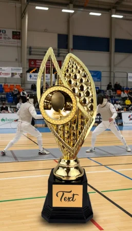 Designová trofej AVR1M28 | Šerm Výška: 31cm, Barva: bronz